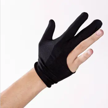 

Black Cue Billiard Pool Shooters 3 Fingers Gloves