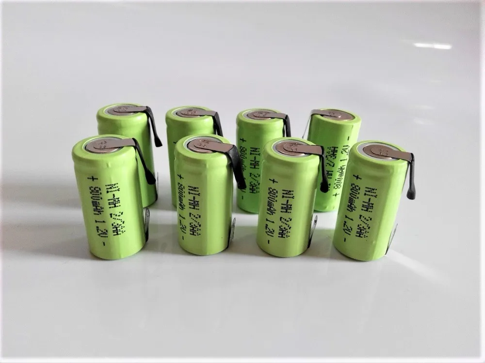 

New battery 8PCS 2/3aa 800mah 1.2v Ni-MH rechargeable battery 2/3AA1.2V Superman razor battery
