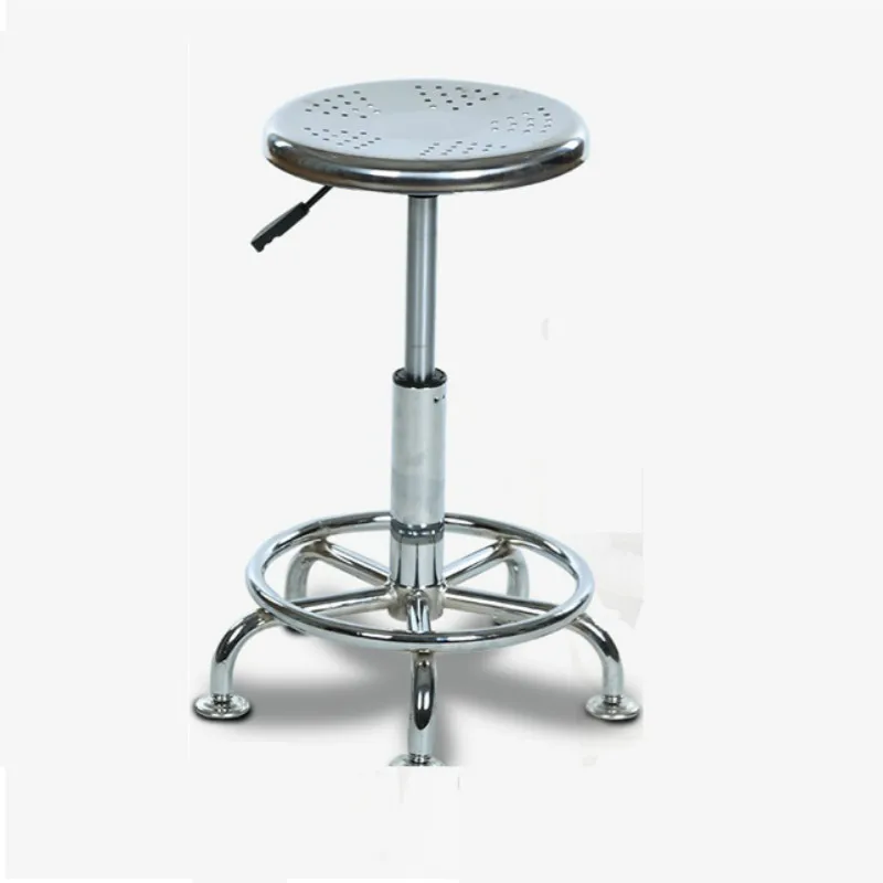 10%Stainless steel round stool bar chair hairdressing lifting rotary stool laboratory ergonomic chair home dining chair