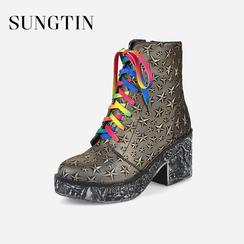 Schuhe Basic Neue Basic Pu Lace Plush Basic Golden golden Reiten Heel Damen Sungtin up Kurze Winter Plüsch Plattform Plush Große silver silver Größe multicolor Frauen Stiefel Stiefeletten High 4xc5qTp7wY