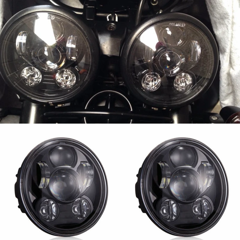 Для Triumph Rocket iii 3 & Speed Triple Street Thumderbird 5 75 дюйма черный хром 3/4 мотоциклетная круглая