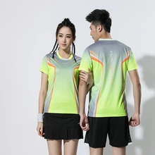Новая одежда для бадминтона для мужчин/женщин, спортивные комплекты для бадминтона, одежда для тенниса, комплекты для тенниса, теннисная рубашка+ юбки 2603
