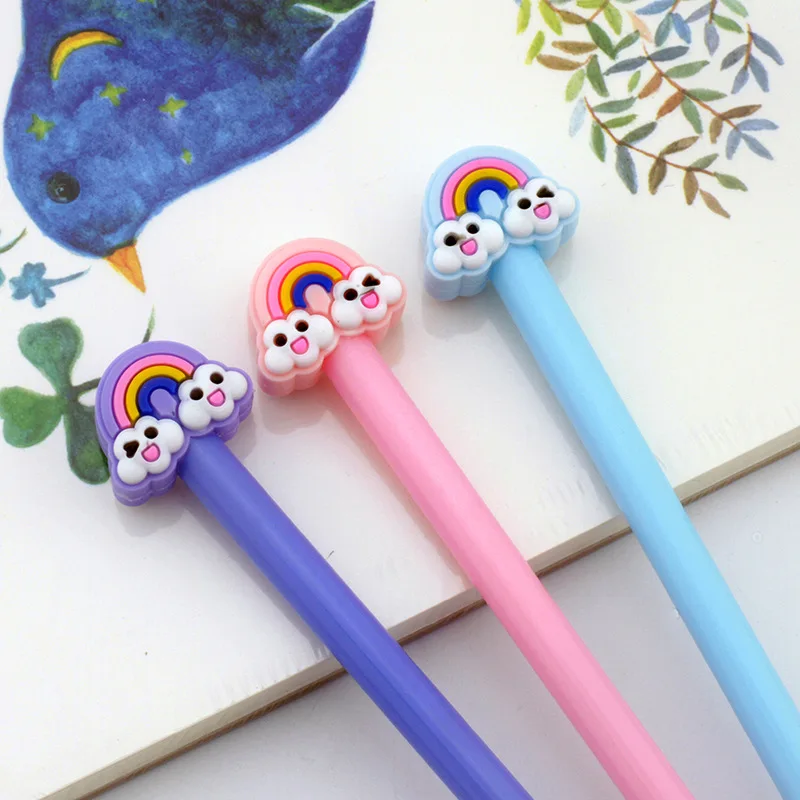 Гелевая ручка Cute cloud rainbow 0 5 мм каваи мультфильм Bts нейтральные ручки для письма