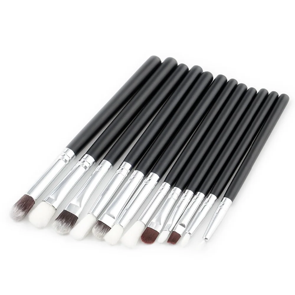 Professional 12pcs Makeup Brushes Eyeshadow Concealer Mini Powder Blending Dome Crease Pointed