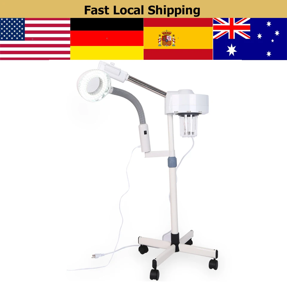 

Professional Facial Steamer 3X Magnifying Lamp Machine Spa Salon Beauty Skin Care Equipment Beauty Steamer Machine White Light