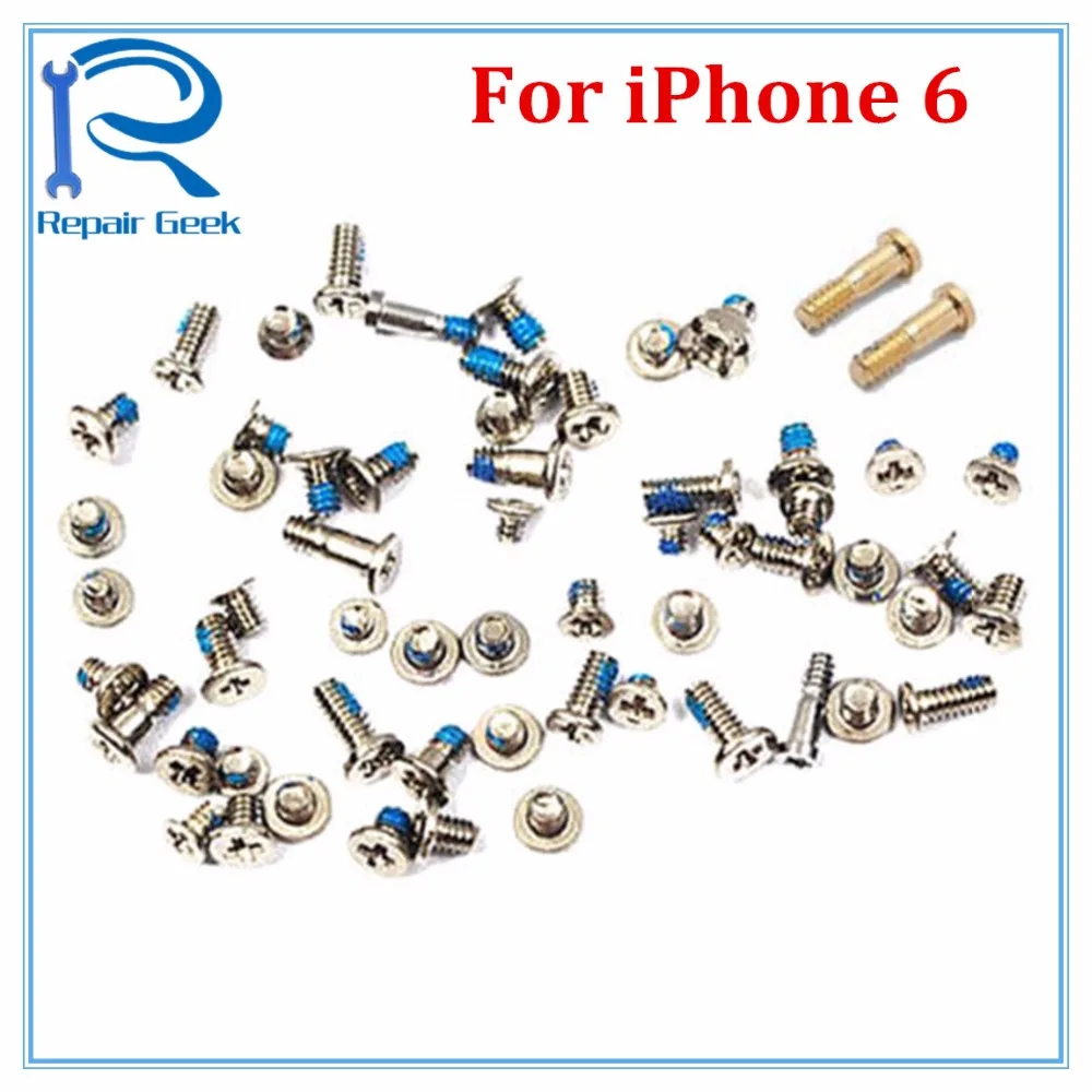 10 шт./партия, новая Замена, полный набор винтов с Нижние Винты для iPhone 6 6G 4,", запчасти