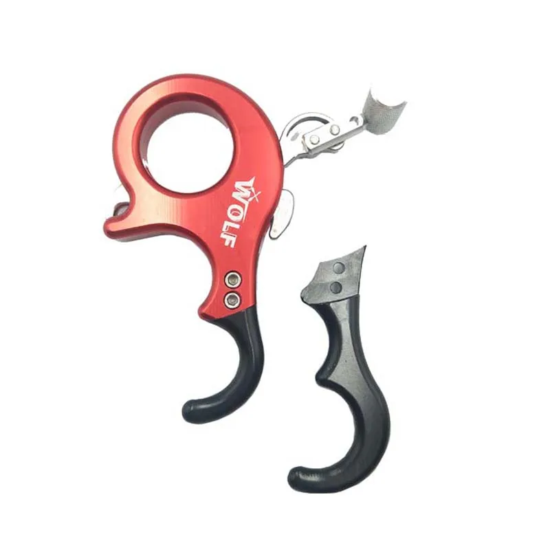 Hunting Archery Arrow 4 Finger Grip Caliper Release Aid Compound Bow Shooting