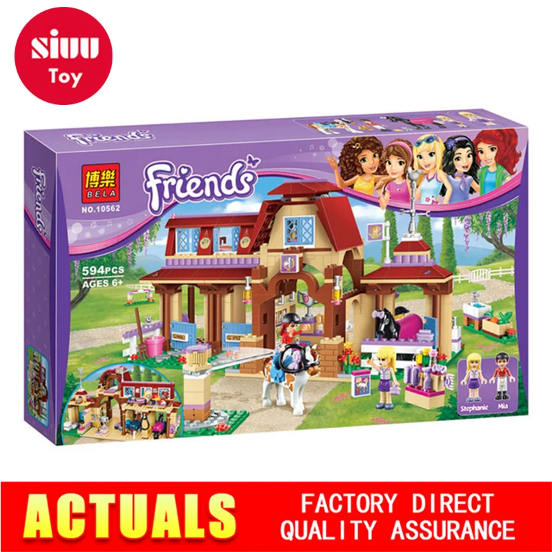 

Legoings Friends For Girl Heartlake Riding Club Horse Stables Block Compatible with 41126 Set Mia Stephanie Building Toys YF30