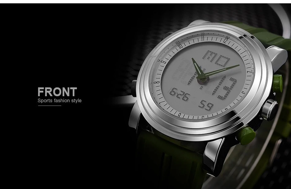 Men's sports watch waterproof silicone watch  (10)