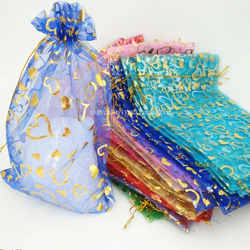 

50Pcs 7*9cm wedding gifts for guests Candy gift bag Jewlery Packaging Bags christmas tree decorations wedding decoration 6z
