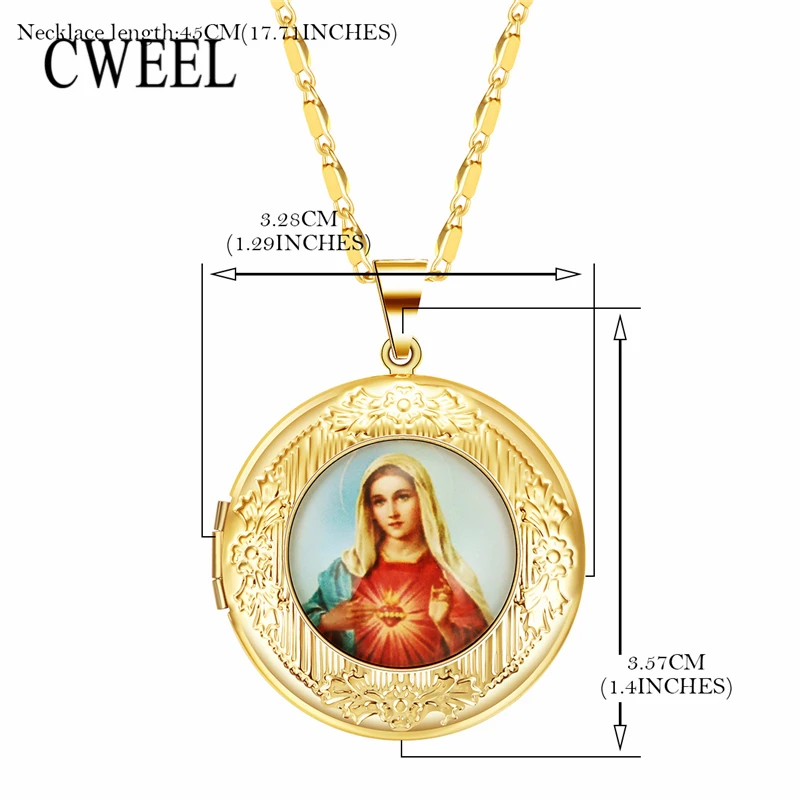 CWEEL ожерелья и подвески с Иисусом геометрической формы Бохо длинное ожерелье