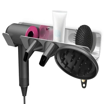 

Wall Mount Hanger Holder For Dyson Supersonic Hair Dryer Aluminum Alloy Storage Stand Bracket Hook Hair Dryer Accessories