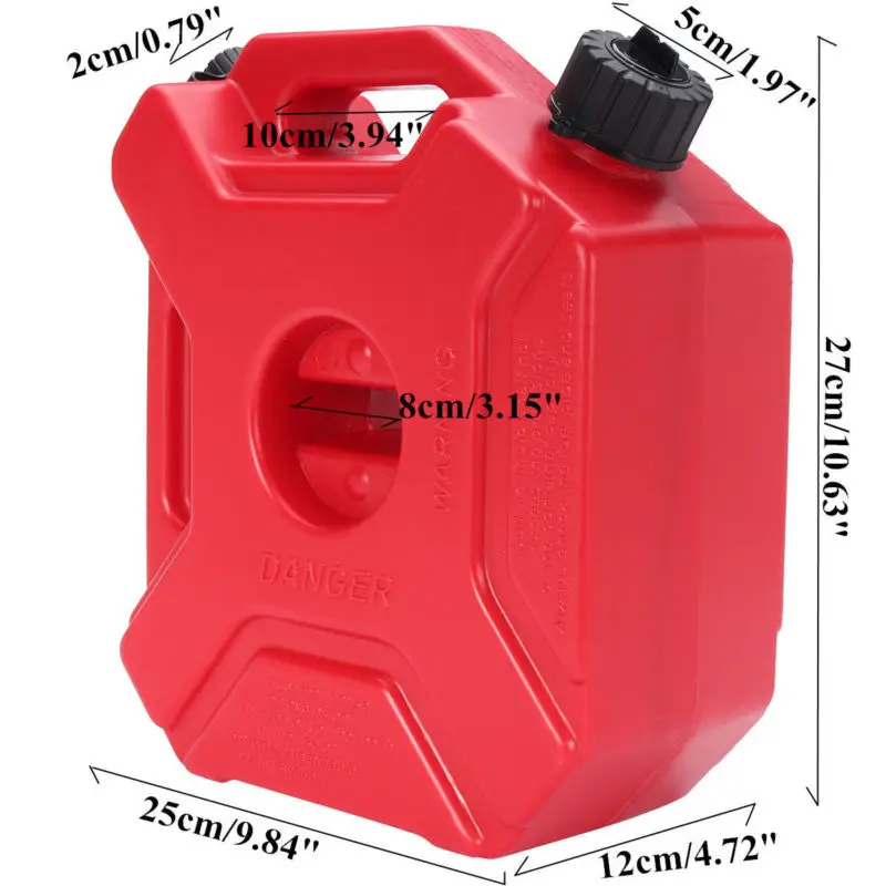 5L топливный бак Расширенный инженерный пластмассовый бензиновый бак Крепление мотоцикла/автомобиля Jerrycan газ может бензиновый масляный контейнер топливный-кувшин