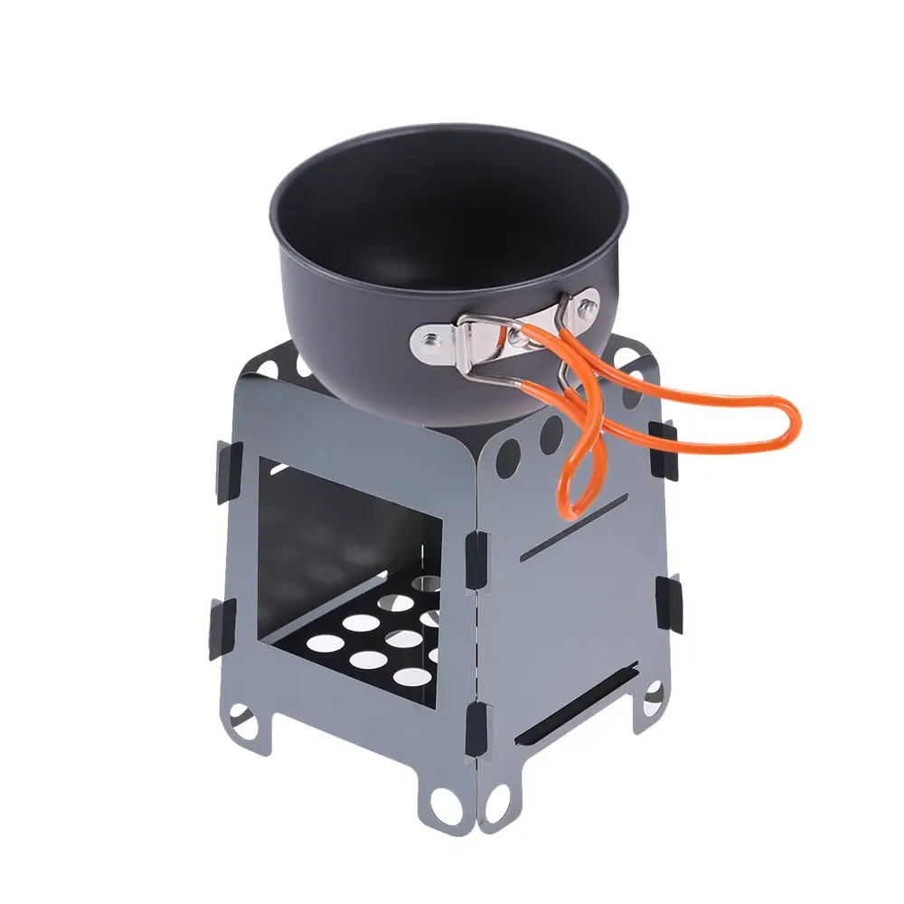 

Outdoor Camping Wood Stove Camping Portable Lightweight Folding Alcohol Wood Burning Stove for Outdoor Cooking BBQ Backpacking