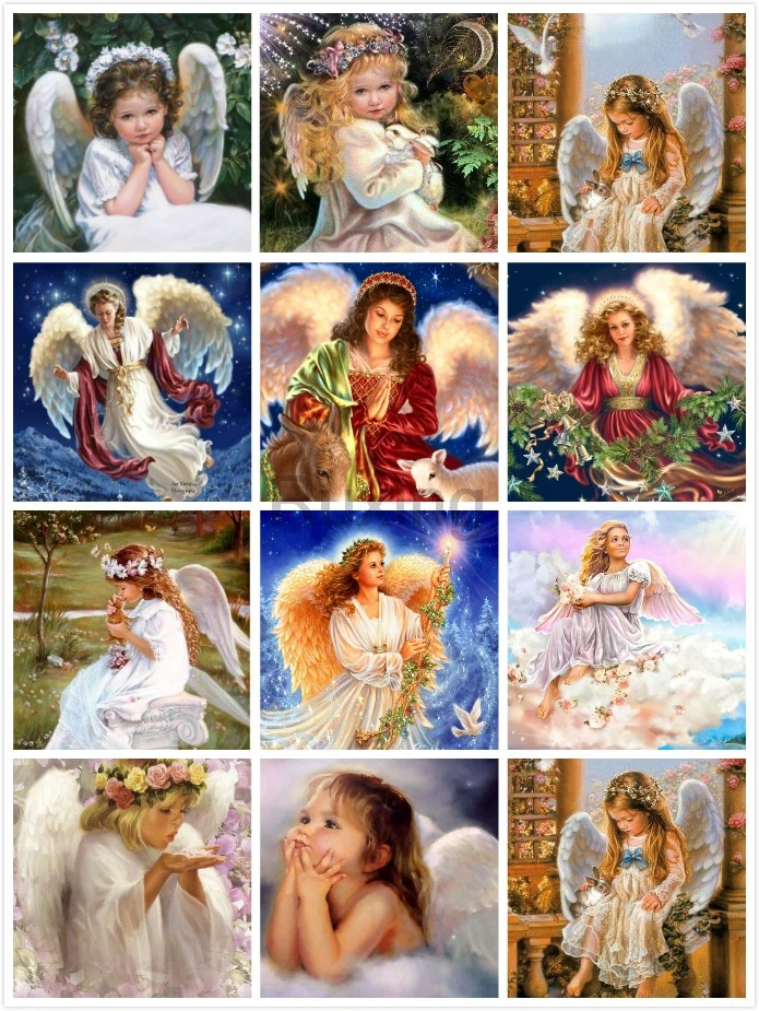 

Diamond Painting Full Square Cute angel child Pattern Diamond Embroidery Rhinestones Cross stitch Home Decoration Handiwork Arts