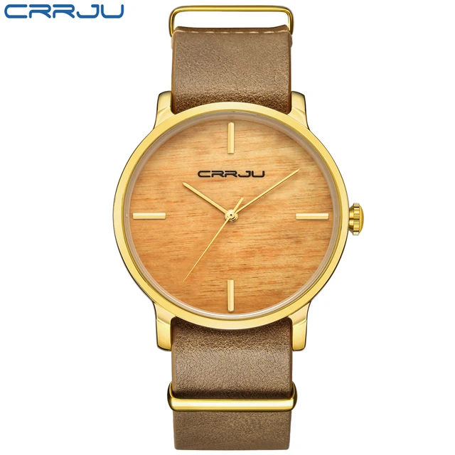 CRRJU Top Brand Simulation Wooden Women Quartz Watches Men Women Wood Quartz Wat CRRJU Top Brand Simulation Wooden Women Quartz Watches Men Women Wood Quartz Wat
