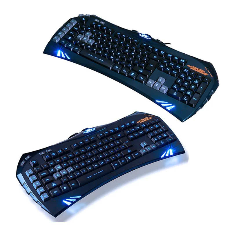 

KuWfi 104Keys Wired Blue LED Backlit Keyboard illuminated USB Gaming Keyboard Gamer Multimedia For PC Laptop Computer Macbook