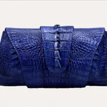 Женский клатч из натуральной крокодиловой кожи, Модный женский вечерний клатч из крокодиловой кожи, сумка через плечо