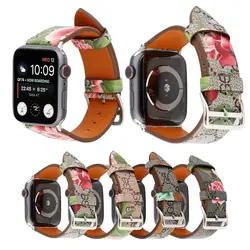 Модный Роскошный кожаный ремешок для часов Apple watch series 4 3 2 1 итальянский кожаный браслет ремешок мм для Iwatch 44 мм/мм 42 мм/мм 40 мм/38 женщин
