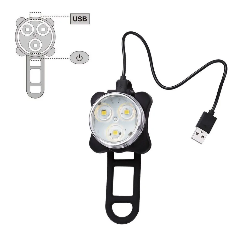 USB Перезаряжаемый встроенный аккумулятор Luces Bicicleta Led USB Велоспорт Набор яркие передние фары Задние задние Аксессуары для велосипеда
