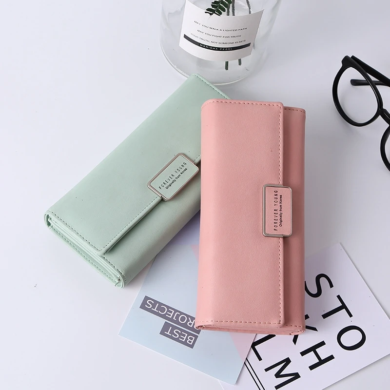 

Women's Wallet Simple And Stylish Large Capacity Multi-Card Position Buckle Wallet Coin Purse