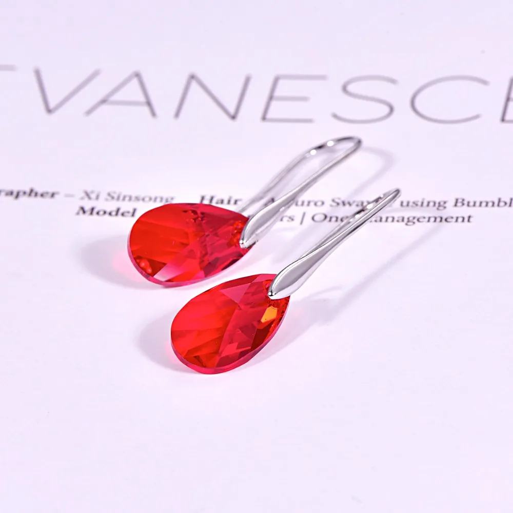 MALANDA Water Drop Earrings For Women New Fashion Crystal From SWAROVSKI Silver Color Pendant Dangle Earrings Jewelry Girls Gift