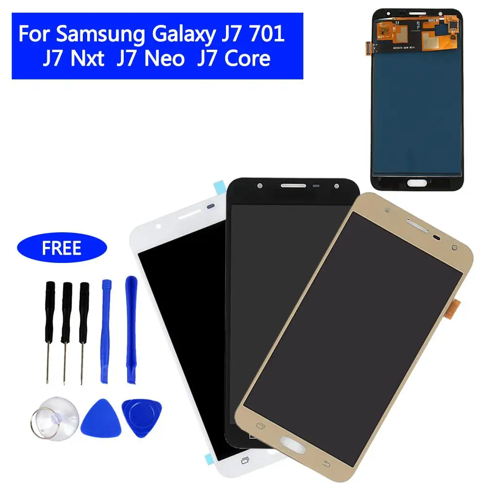 ЖК-дисплей сенсорный экран дигитайзер для Samsung Galaxy J7 J701 J7nxt J7neo J7core универсальная