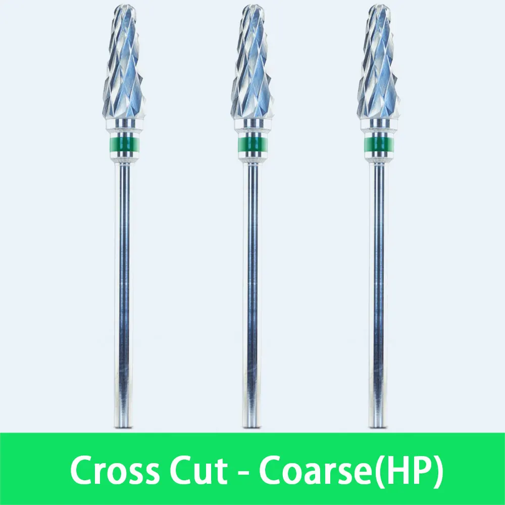Cross Cut Coarse Grit 3pcs Dental Lab Hanpiece Burs Cutter HP 2.35mm