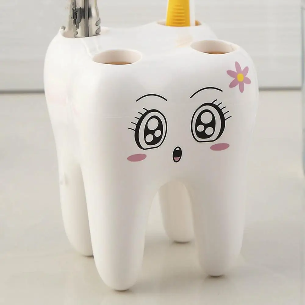 Мультфильм 4 отверстия Мода зуб стильная зубная щетка держатель кронштейн контейнер для ванной комнаты милые аксессуары Органайзер
