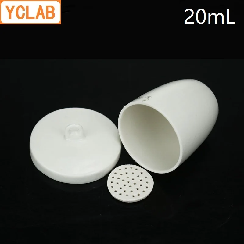 

YCLAB 20mL Gooch Crucible Ceramic with Lid Pore Porcelain Plate Pottery Crockery Earthen Laboratory Chemistry Equipment