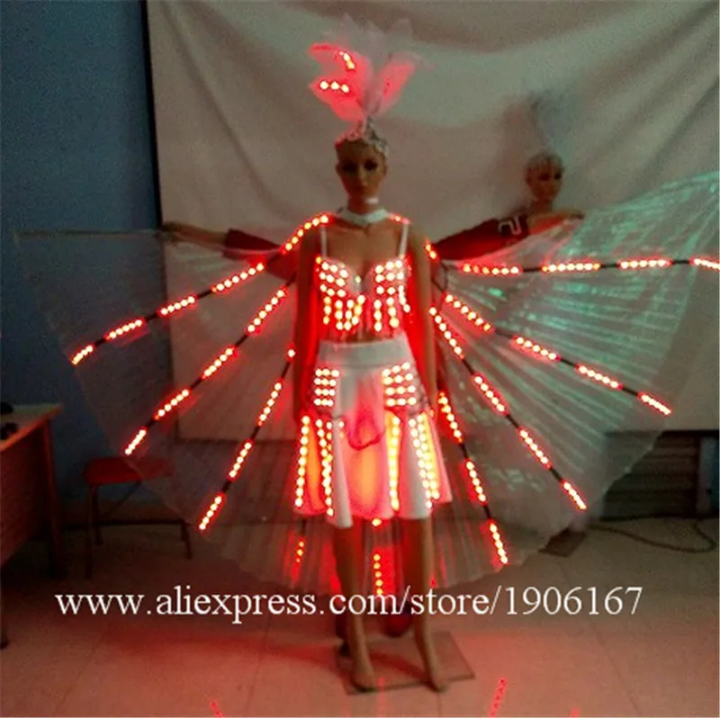 3 Sets Led Light Costume Flashing Luminous Growing Halloween Cloak Party Dress Dancing Wear For Club Party Bar Christmas9