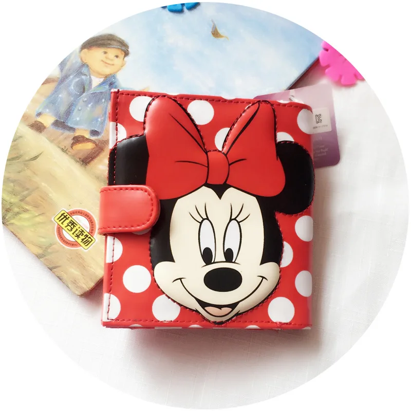 Disney genuine cartoon Money Clips ladies short paragraph small fresh Minnie West three folding ladies purse wallet