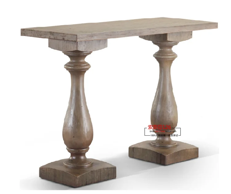 Retro Distressed Desk Console Tables small French ...