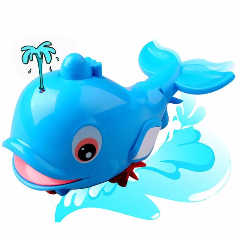 1Pcs New Cute Animal Turtle Dolphin Baby Shower Toy Swimming Pool Accessories Toys for Kids Children Bath Classic Clockwork Toy