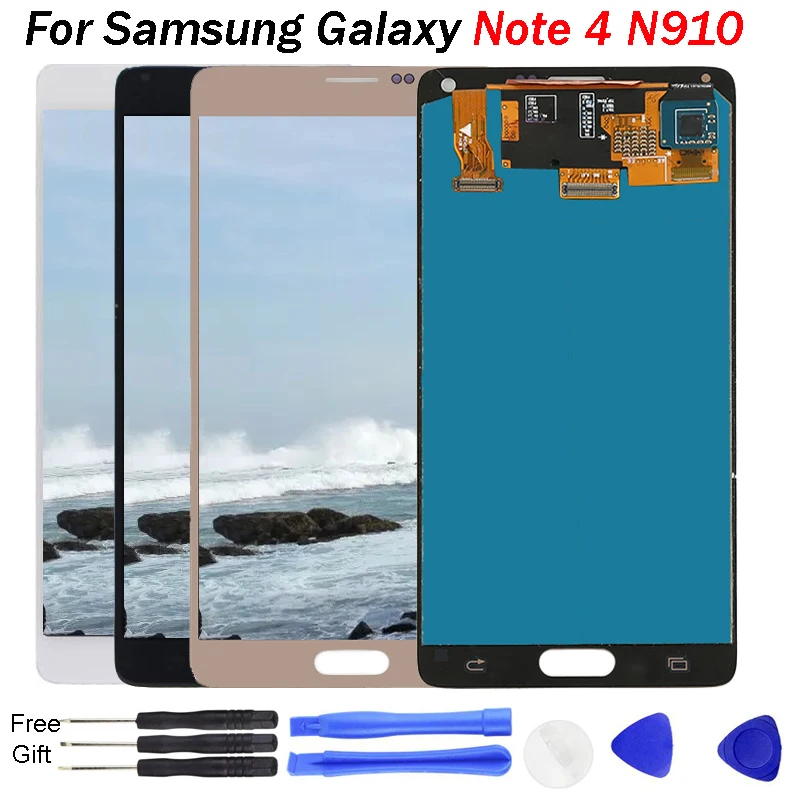 

Note 4 LCD Display Touch Screen Digitizer assembly For Samsung Galaxy Note 4 screen Note 4 ekran N910 N910A N910F LCD Screen