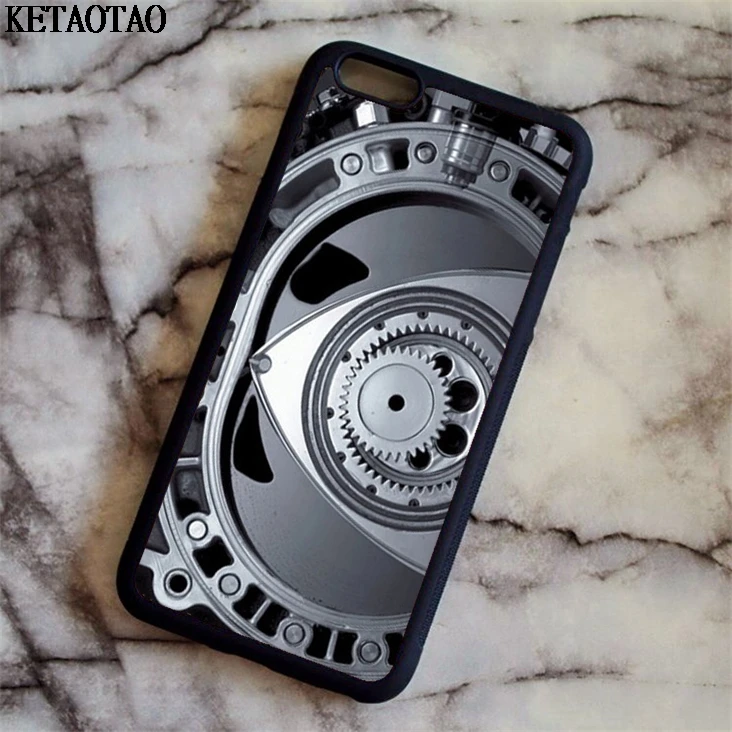 KETAOTAO автомобильный чехол для телефона с поворотным двигателем для iPhone 4S 5C 5S 6 6 s 7 8 Plus X для samsung S6 7 8 NOTE чехол из мягкого ТПУ резины и силикона