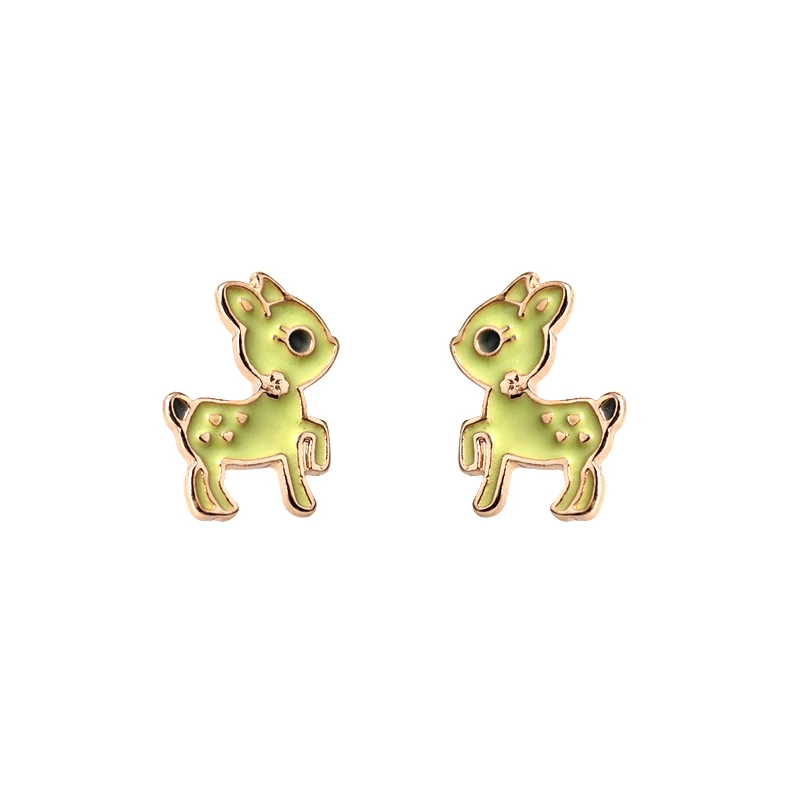 

99CARATS SUMNI Fashion Drop glaze, beautiful deer, in nature little girl, ear nail. For Women Free Shipping