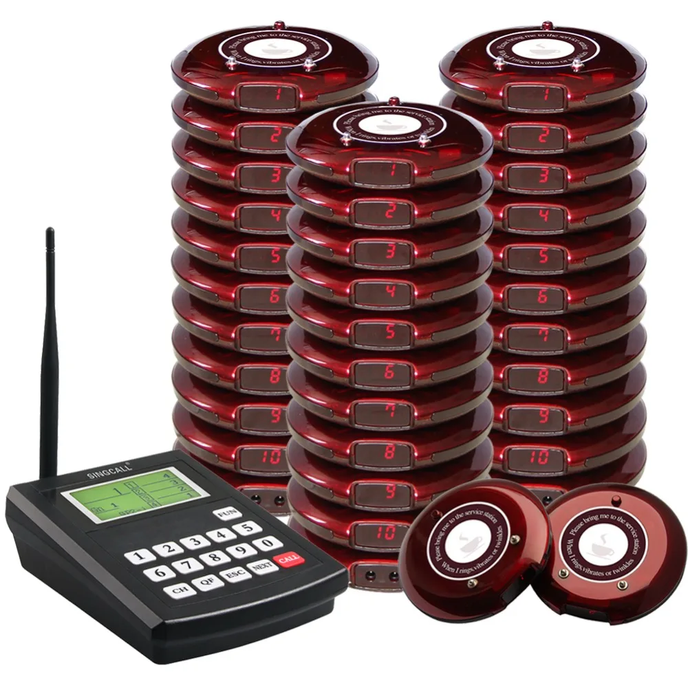 SINGCALL Coaster Paging System,Wireless Paging Queuing System restaurant call pagers,1 transmitter with 30 coaster pagers цена SINGCALL Coaster Paging System,Wireless Paging Queuing System restaurant call pagers,1 transmitter with 30 coaster pagers цены онлайн