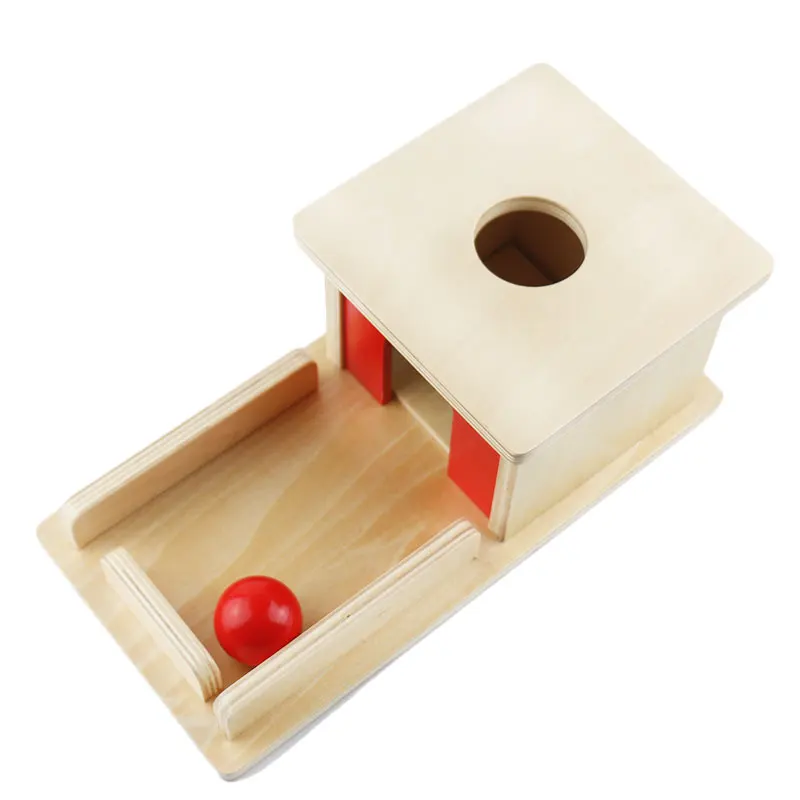 Wooden Montessori Practical Life Montessori Object Permanence Box with Tray Learning Educational Toys for Toddlers MI2744H