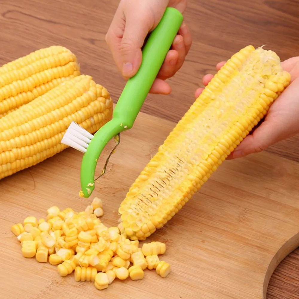 Stainless Steel Corn Plane With Brush Creative Practical Sharp Blade