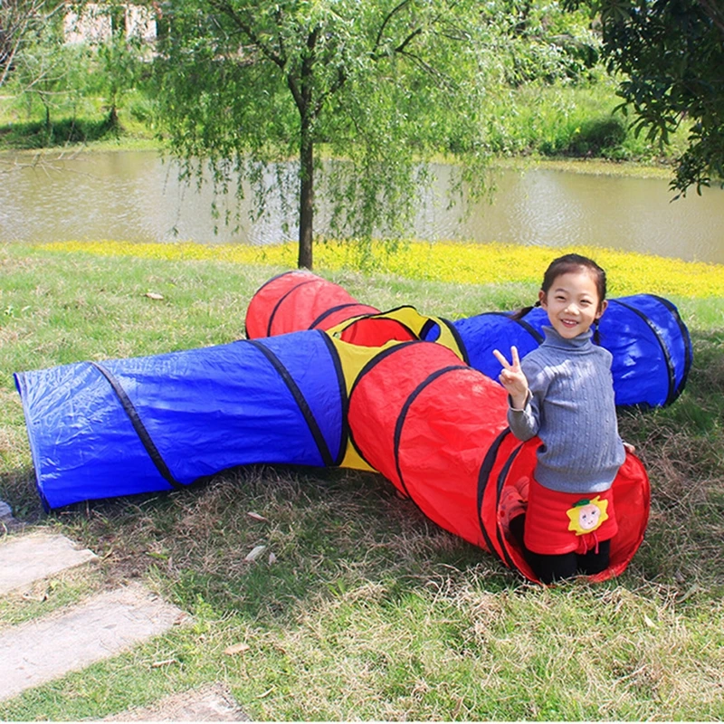 LOOZYKIT стильные складные детские игрушки палатка три в одном ползающий туннель игрушка мяч бассейн наружная игра большая палатка игровой домик игрушки