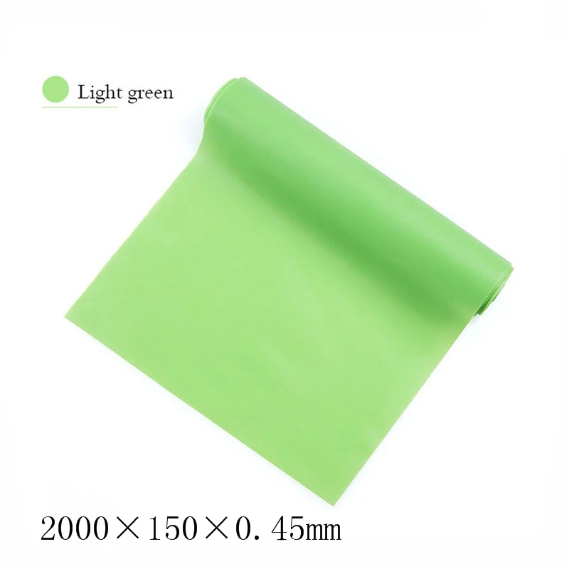 light green 2 Fitness Exercise Resistance Bands Rubber Yoga Elastic Band 150-200CM Stretching Band Rubber Loops For Gym Yoga Slimming Training - Цвет: light green 2