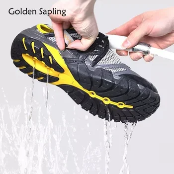 

Golden Sapling Mens Hiking Shoes Quick Dry Air Mesh Rubber Man Sneakers Breathable Summer New Outdoor Shoes Men Trekking Sneaker