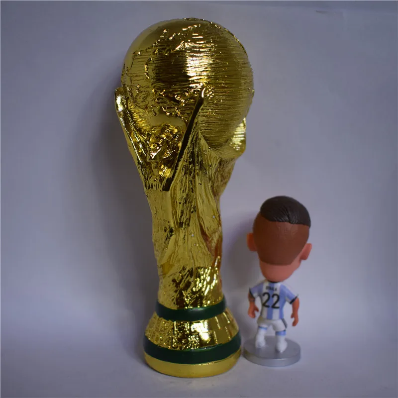 

Soccerwe Soccer Trophy Doll Football Cup Golden Cup 13 cm Height for 2018 Soccer Fans Gift