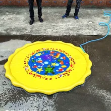 Inflatable Water Spray Play Mat Sprinkle Splash Pad for Kids Summer Outdoor Backyard BHD2