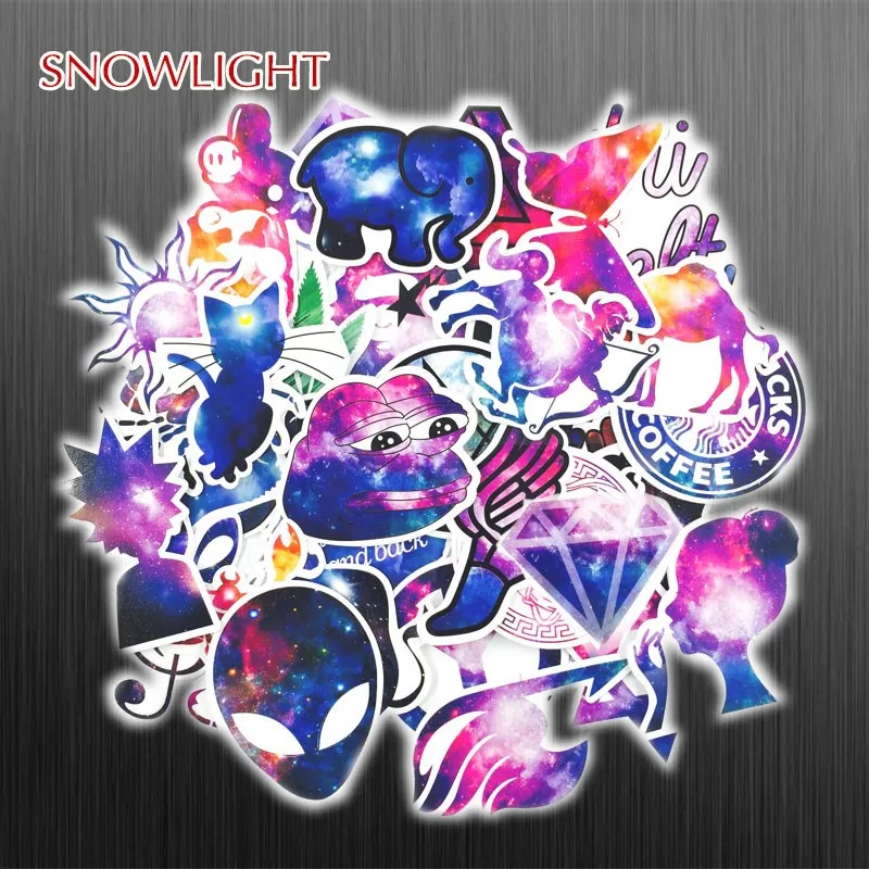 35 PCS/lot Galaxy Sticker Stars Dream Anime Cartoon Stickers for DIY Luggage Laptop Skateboard Car Motorcycle Bicycle Stickers