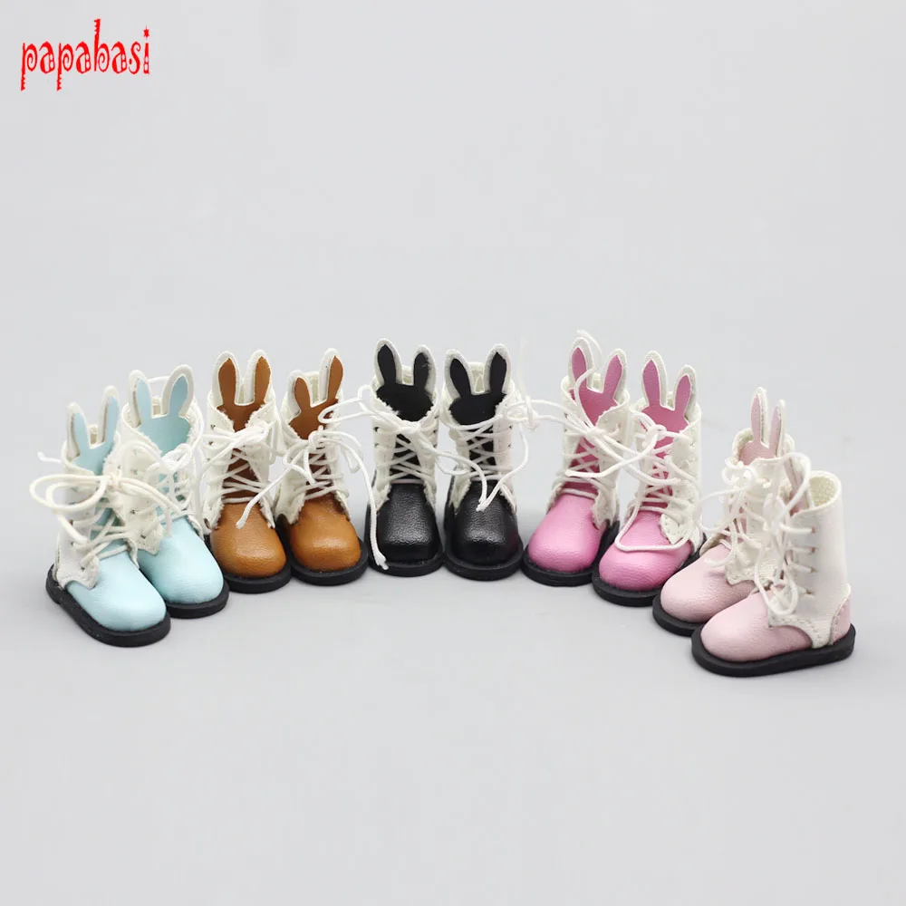 

1pair Cute BJD Doll shoes cartoon boot for1/6 & 1/8 doll Mini 3.2cm Doll Shoes for baby Christmas Gift