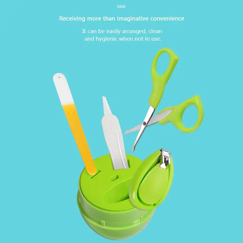4PCS/Set Baby Nail Clippers Scissors Trimmer Sets Safety Care Nail Cutter Scissors Nails For Newborn Baby Care Products