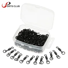 100 шт. вращающиеся Вертлюги типа Q рыболовные крутящиеся кольца поворотные твердые кольца морские рыболовные снасти инструменты