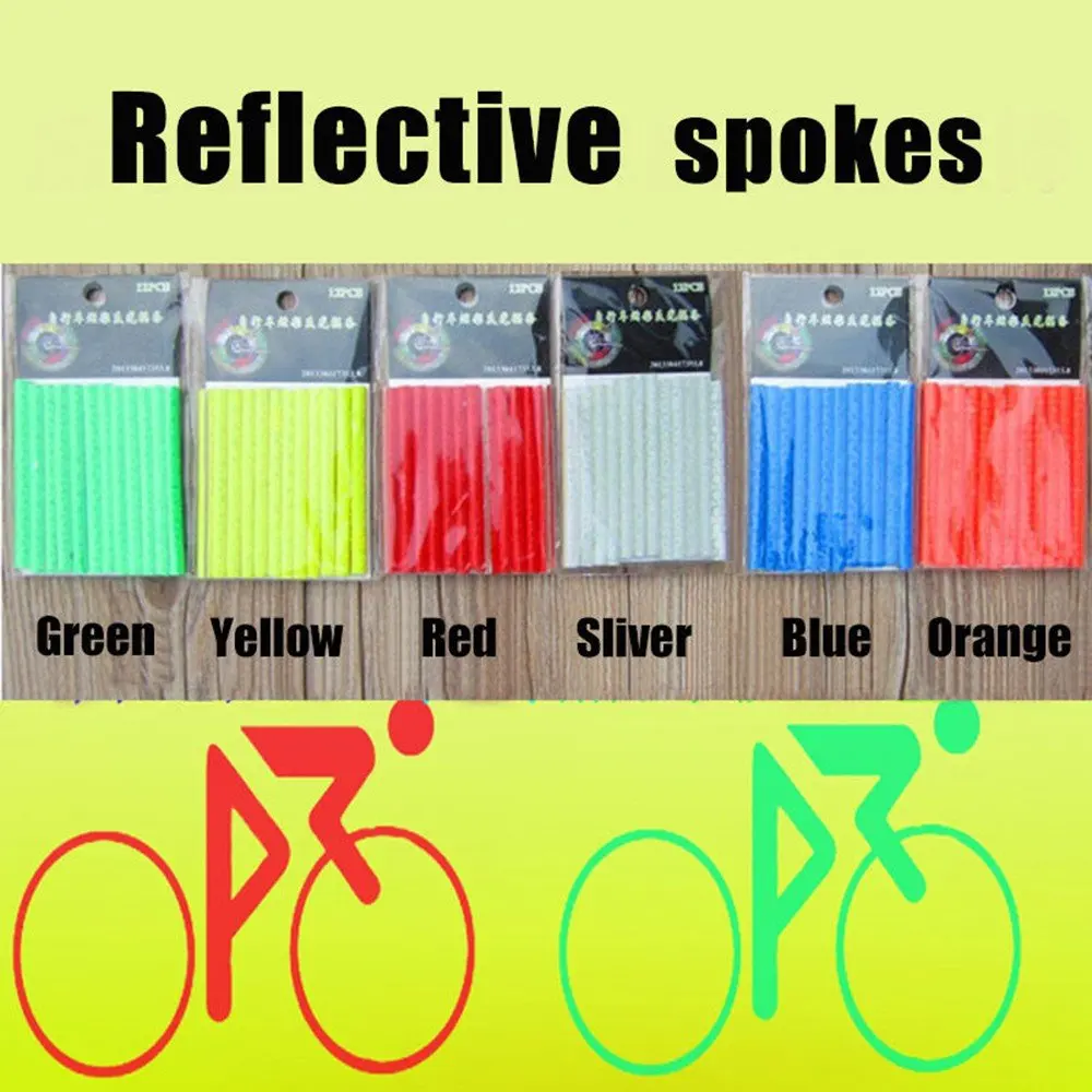 Clearance 12Pcs Bicycle light Mountain Bike Riding Wheel Rim Spoke Mount Clip Tube Warning Light Strip Reflector Reflective Night cycling 4 Clearance 12Pcs Bicycle light Mountain Bike Riding Wheel Rim Spoke Mount Clip Tube Warning Light Strip Reflector Reflective Night cycling 4